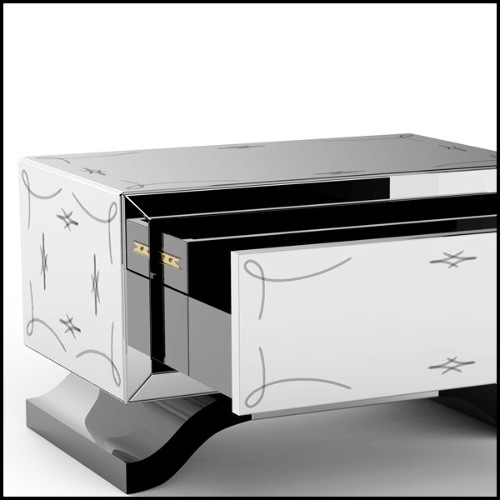 Nightstand Hamilton Cont - Clear Glass