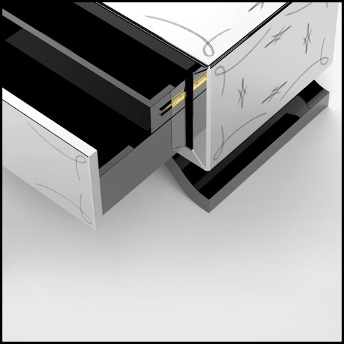 Nightstand Hamilton Cont - Clear Glass