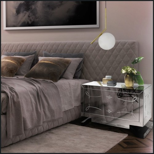 Nightstand Hamilton Cont - Clear Glass