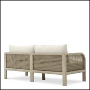 Canapé d'extérieur 24 - Julian - Julian aged oak outdoor sofa - Pacific Compagnie.