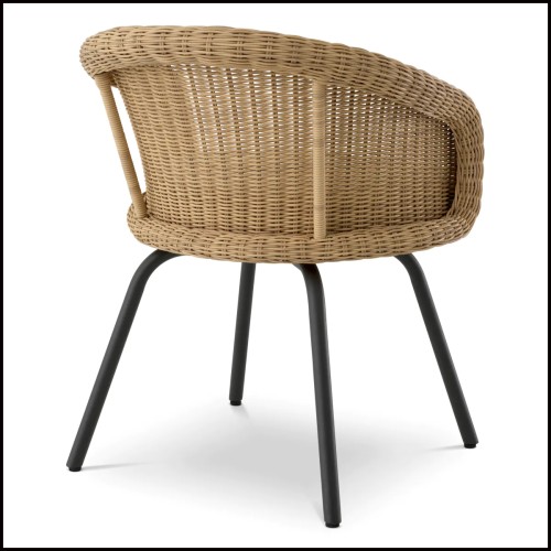 Fauteuil Outdoor 24 - Nolan | Nolan sand fabric dining chair - Pacific Compagnie.