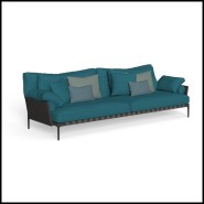 Sofa Vondom, collection Salina in aluminium. Outdoor Fabric. Blue finish