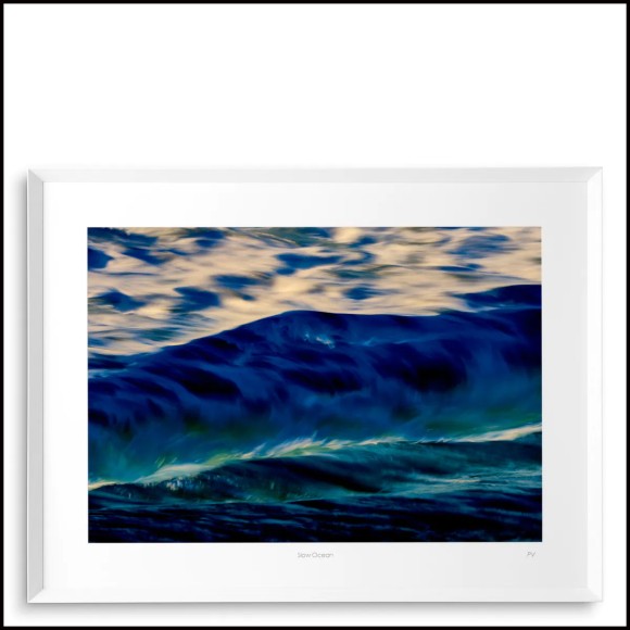 Affiche Philippe Vogelenzang 24 - Slow Ocean - Cadre inclus - Pacific Compagnie.