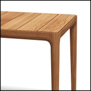Details of the teak of the Dining Table Gloster, Lima collection