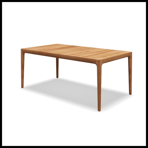 Table à Manger Gloster, Collection Lima en teck, vue de profil