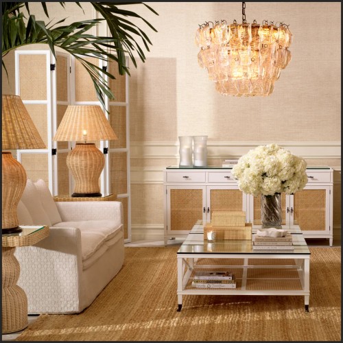 Lustre 24 - Solange | Antique Brass Finish Chandelier Solange - Pacific Compagnie.