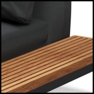 Chaise Longue 45 - Grid | Lounge Chair 45- Grid - Patio chaise Grid lounge - Pacific Compagnie.