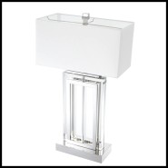 Lampe de Table 24 - Arlington Crystal Nickel - Cristal clair - Pacific Compagnie.