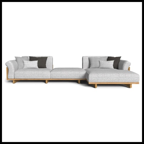 Canapé Modulable 214 - Argo Wood | Modular Sofa Argo Wood - Accoya wood Argo modular sofa - Pacific Compagnie.