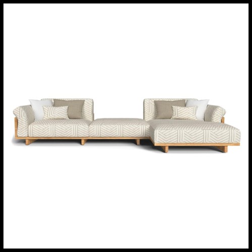 Canapé Modulable 214 - Argo Wood | Modular Sofa Argo Wood - Talenti Argo Wood modular sofa - Pacific Compagnie.