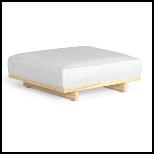 Pouf 214 - Argo Wood | Ottoman 214- Argo Wood - Argo Wood outdoor ottoman - Pacific Compagnie.