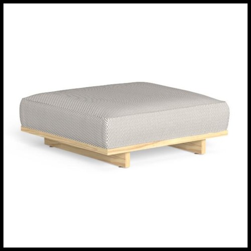 Pouf 214 - Argo Wood | Ottoman 214- Argo Wood - Argo Wood wooden ottoman - Pacific Compagnie.