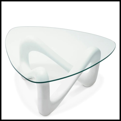 Table Basse 24 - Aventura White | Coffee Table Aventura - Aventura tempered glass top - Pacific Compagnie.