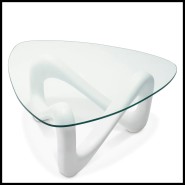 Table Basse 24 - Aventura White | Coffee Table Aventura - Aventura tempered glass top - Pacific Compagnie.