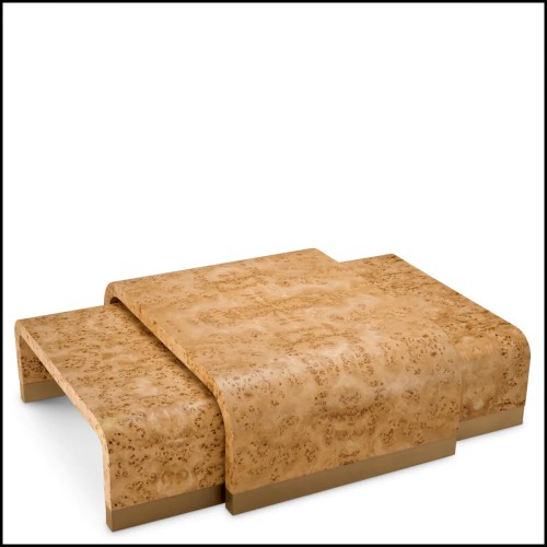 Coffee Table 24 - Quinton, set of 3 - brown- Pacific Compagnie.