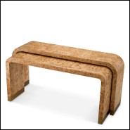 Console 24 - Quinton lot de 2 - Blanc et bois - Pacific Compagnie.