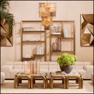 Armoire 24 - Corrado II Laiton | Cabinet Corrado II - Glass door Corrado II cabinet - Pacific Compagnie.