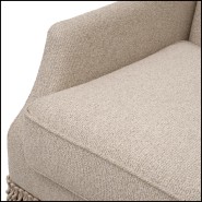 Fauteuil Pivotant 24 - Madison | Swivel Chair Madison Beige Palm Fabric - Pacific Compagnie.