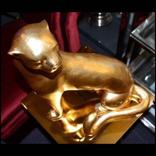 Sculpture 38 - Leopard - Bronze réaliste - Pacific Compagnie.