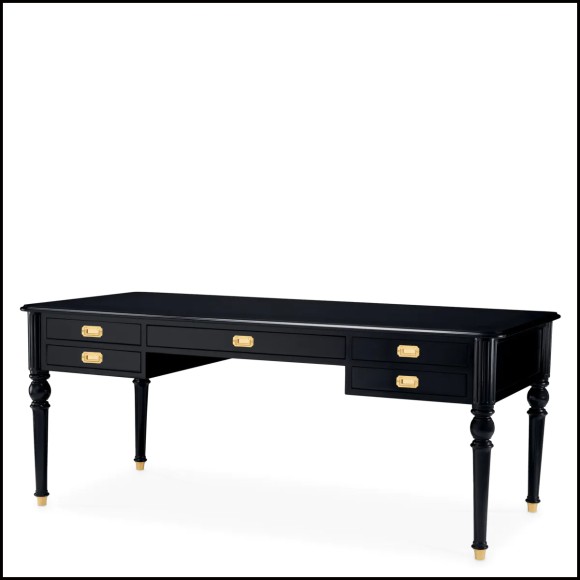 Bureau 24 - Wimbledon | Desk Wimbledon Black Wood Desk - Pacific Compagnie.