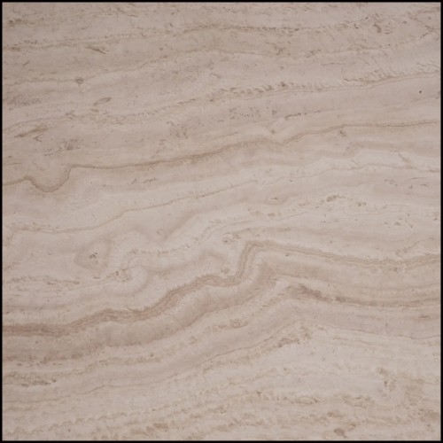 Table 24 - Piazza | Table de repas Piazza Natural Travertine top - Pacific Compagnie.
