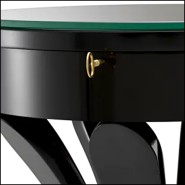 Table d'Appoint 24 - Aswan | Side Table Aswan - Piano-black accent table - Pacific Compagnie.