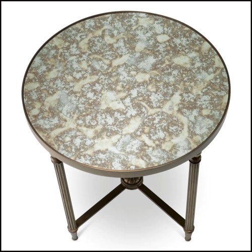 Table d'Appoint 24 - Bowery | Side Table Bowery - Bronze Finish Accent Table - Pacific Compagnie.