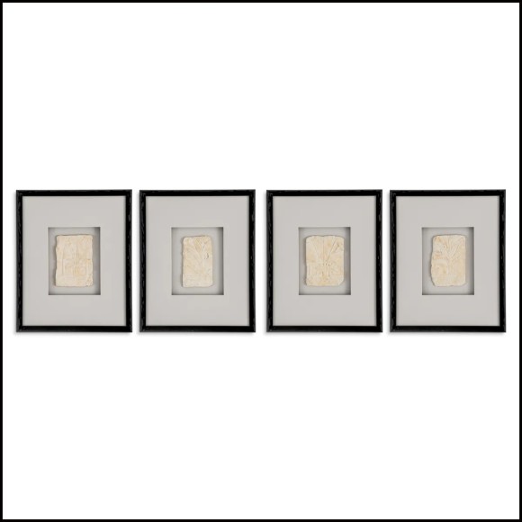 Décoration murale en marqueterie 24 - Hatchepsout, lot de 4 | Wall Art Inlay 24 - Marquetry wall panel - Pacific Compagnie.