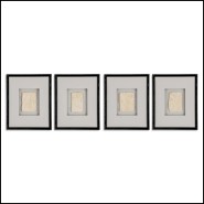 Décoration murale en marqueterie 24 - Hatchepsout, lot de 4 | Wall Art Inlay 24 - Marquetry wall panel - Pacific Compagnie.