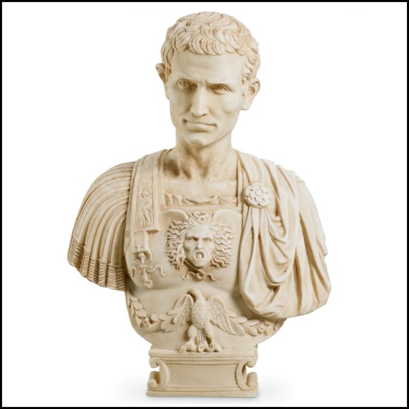 Buste 24 - Jules César | Bust 24 - Marble effect Caesar bust - Pacific Compagnie.