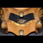 Commode PC - Horns and Croco - Exclusive chest of drawers with Kudu horns and exotic skin - Pacific Compagnie.