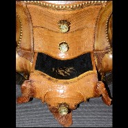 Commode PC - Horns and Croco - High-end furniture with real crocodile skin and horn accents - Pacific Compagnie.