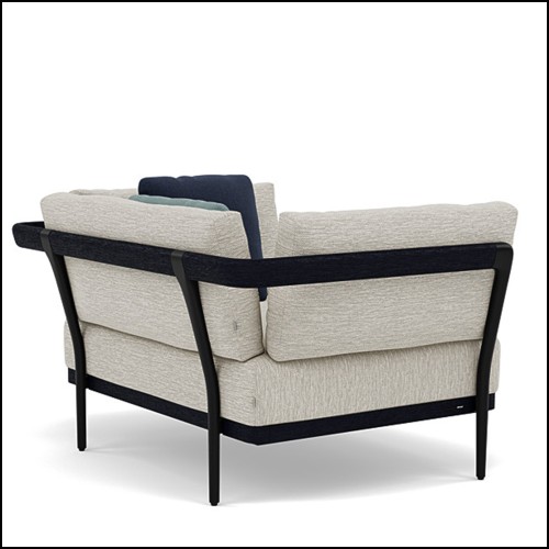 Fauteuil Lounge 48 - Flows Noir | Lounge Chair 48 - Flows Black, dark shade - Pacific Compagnie.