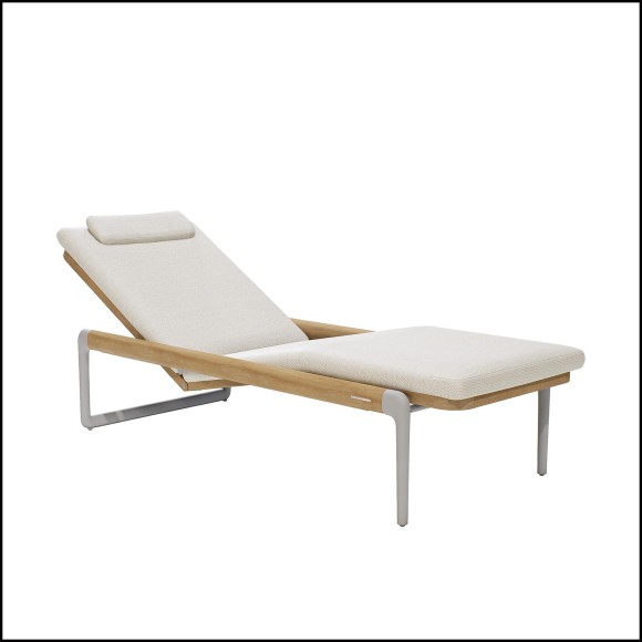 Lit de Piscine 48 - Teak Flows | Sun Lounger Teak 48 - Flows, luxurious - Pacific Compagnie.