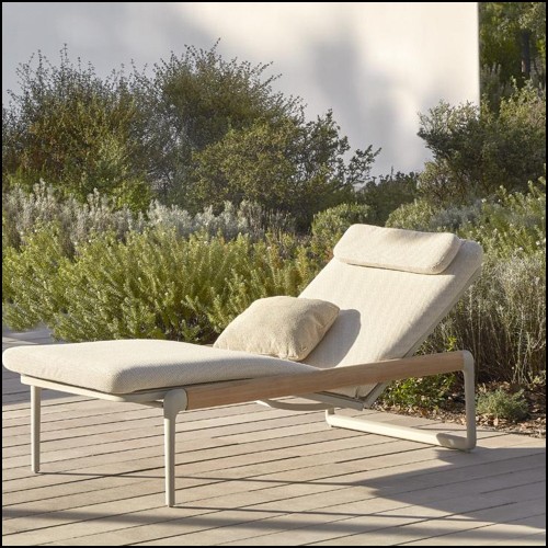 Lit de Piscine 48 - Teak Flows | Sun Lounger Teak 48 - Flows, durable - Pacific Compagnie.