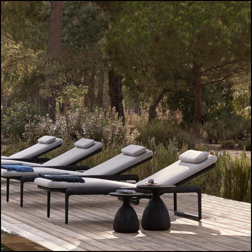 Lit de Piscine 48 - Teak Flows | Sun Lounger Teak 48 - Flows, hardwood - Pacific Compagnie.