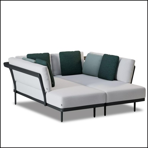 Méridienne 48 - Flows Noir | Daybed 48 - Flows Black, dark - Pacific Compagnie.