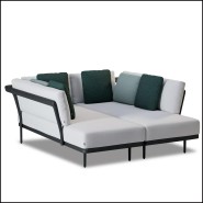 Méridienne 48 - Flows Noir | Daybed 48 - Flows Black, dark - Pacific Compagnie.