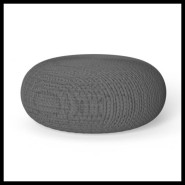 Pouf 214 - Jackie Round | Ottoman 214- Jackie Round stylish - Pacific Compagnie.