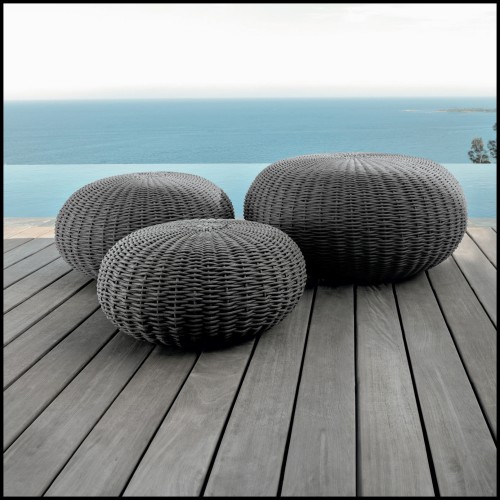 Pouf 214 - Jackie Round - Tressé - Pacific Compagnie.