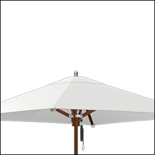 Parasol 62 - Bay Master M Maritime Harwood Square | Sunshade 62 Square patio - Pacific Compagnie.