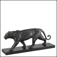 Sculpture 24 - Panthère sur socle en marbre - Prestige - Pacific Compagnie.