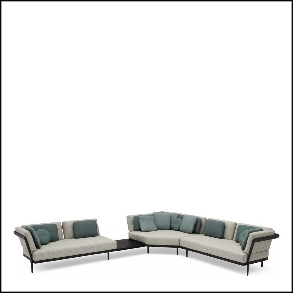 Canapé 48 - Flows set 1 Black | Flows black sofa set Manutti - Pacific Compagnie.