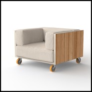 Fauteuil Vineyard Aluminium Teck Naturel Outdoor Vondom Pacific Compagnie