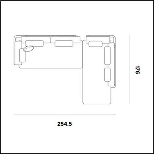 Canapé d'extérieur 48 - Flows - Gris clair - Pacific Compagnie.