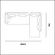 Canapé d'extérieur 48 - Flows - Gris clair - Pacific Compagnie.