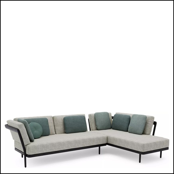 Canapé d'extérieur 48 - Flows Black | Flows Noir, outdoor relaxation sofa - Pacific Compagnie.