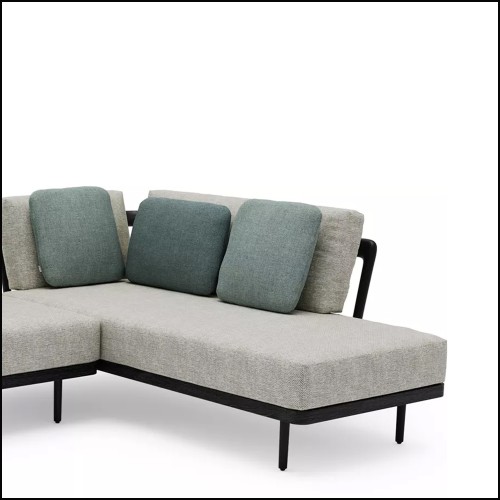 Canapé d'extérieur 48 - Flows Black | Flows Black garden sofa - Pacific Compagnie.