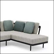 Canapé d'extérieur 48 - Flows Black | Flows Black garden sofa - Pacific Compagnie.