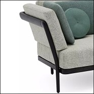 Canapé d'extérieur 48 - Flows Black | Flows Black modern outdoor sofa - Pacific Compagnie.